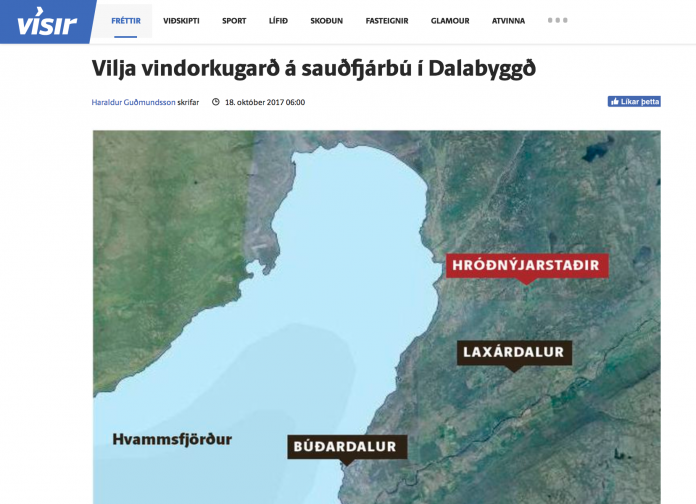 Skjáskot úr umfjöllun á gamla vefnum