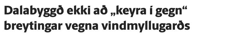 Vísir: Oddviti svarar gagnrýni á skipulagsbreytingar